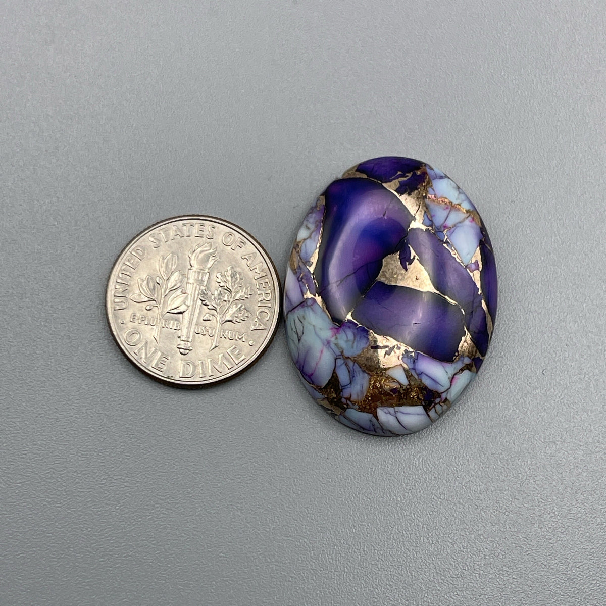 Purple Buffalo And Bronze Cabochon Dolomite