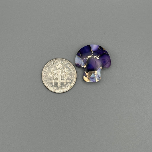 Purple Buffalo And Bronze Cabochon Dolomite Mushroom
