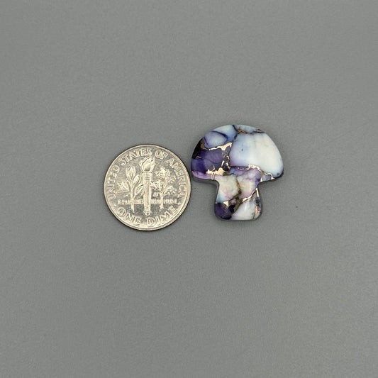 Purple Buffalo And Bronze Cabochon Dolomite Mushroom