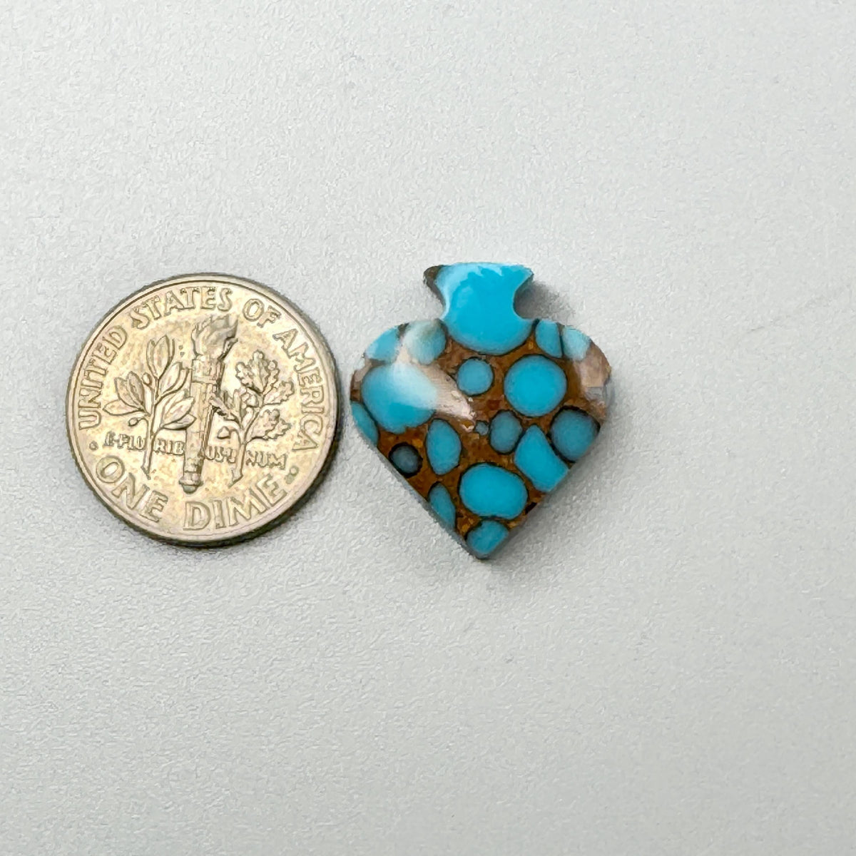 Blue/Brown spade Cabochon (reconstructed) turquoise