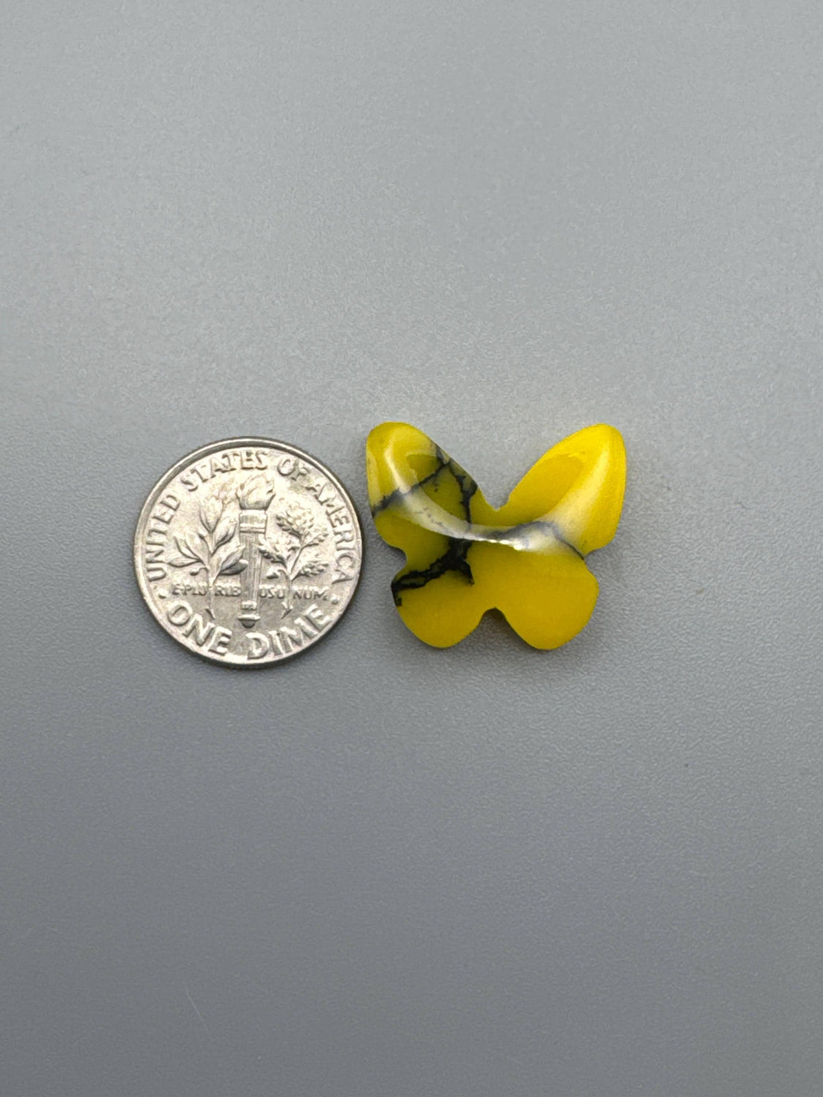 Yellow/Black matrix Butterfly Cabochon (reconstructed)