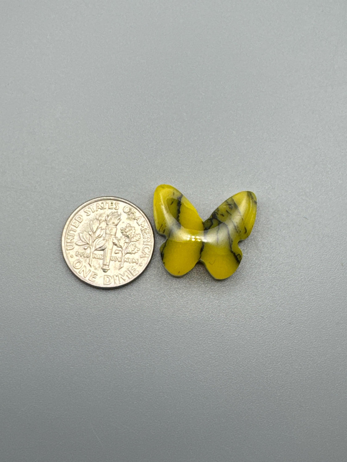 Yellow/Black matrix Butterfly Cabochon (reconstructed)