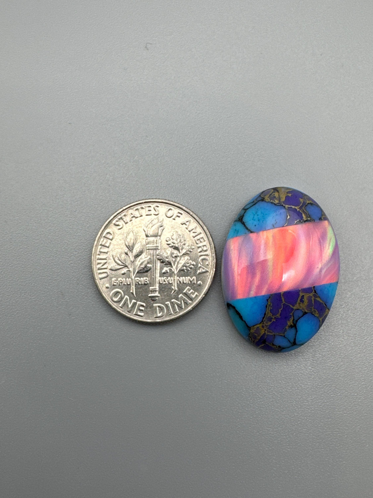intarsia cabochon aurora Opal