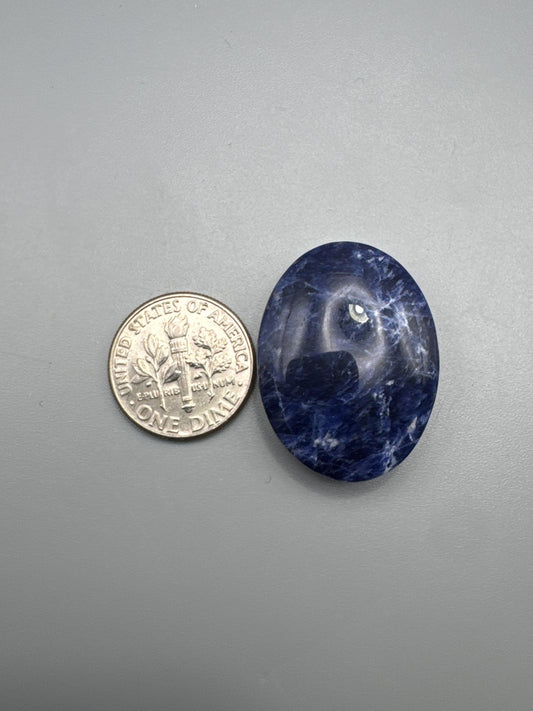 Natural sodalite Cabochon Lightning bolt