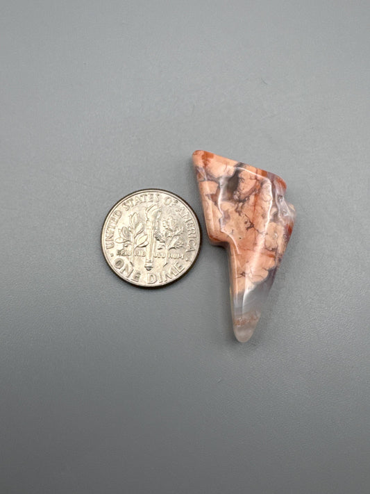 Cotton Candy Agate Lightning Bolt Cabochon