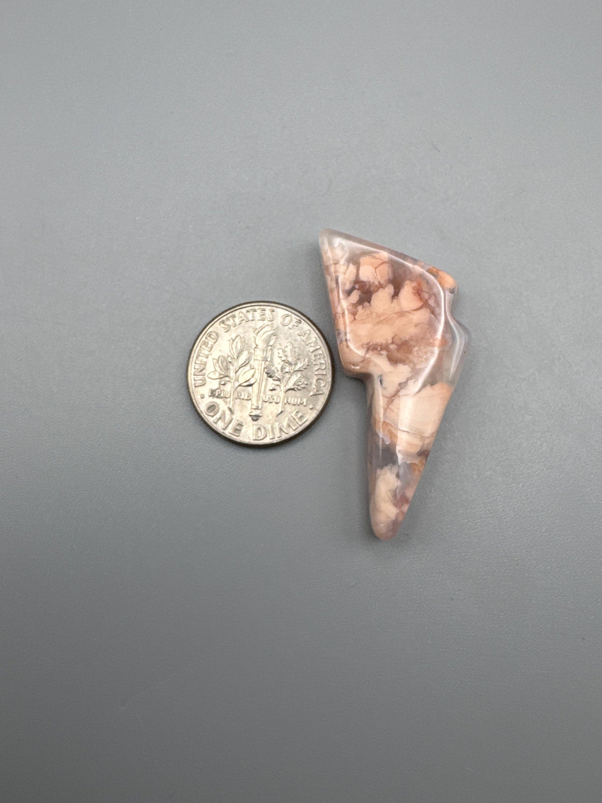 Cotton Candy Agate Lightning Bolt Cabochon