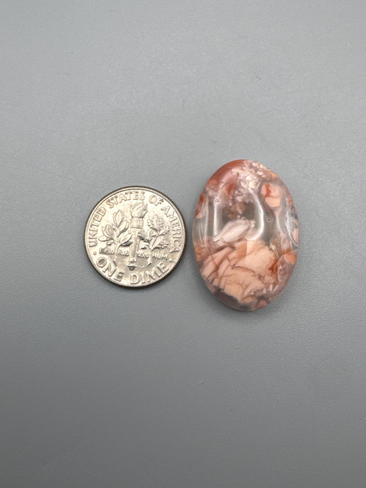 Cotton Candy Agate Lightning Bolt Cabochon