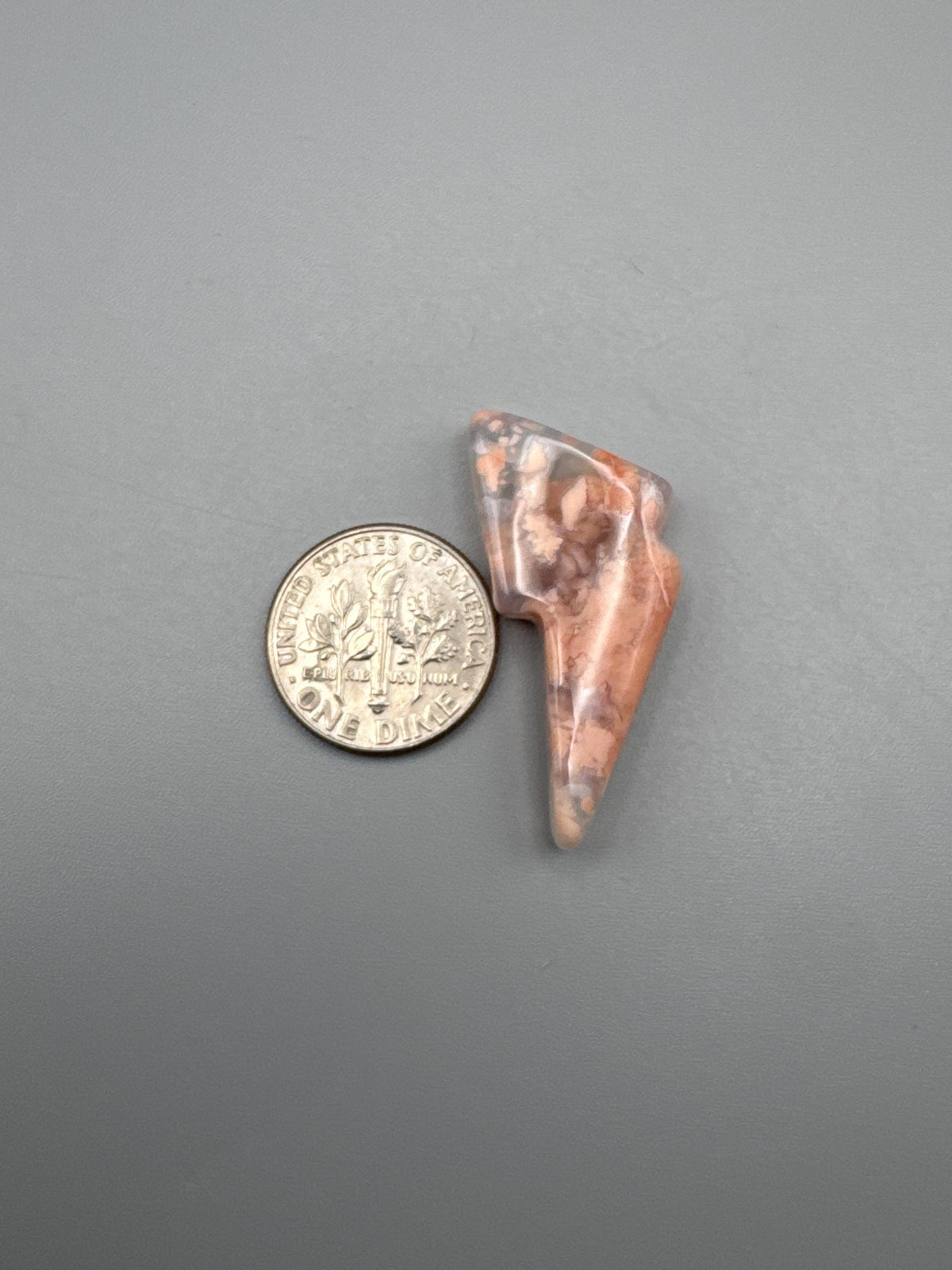 Cotton Candy Agate Lightning Bolt Cabochon