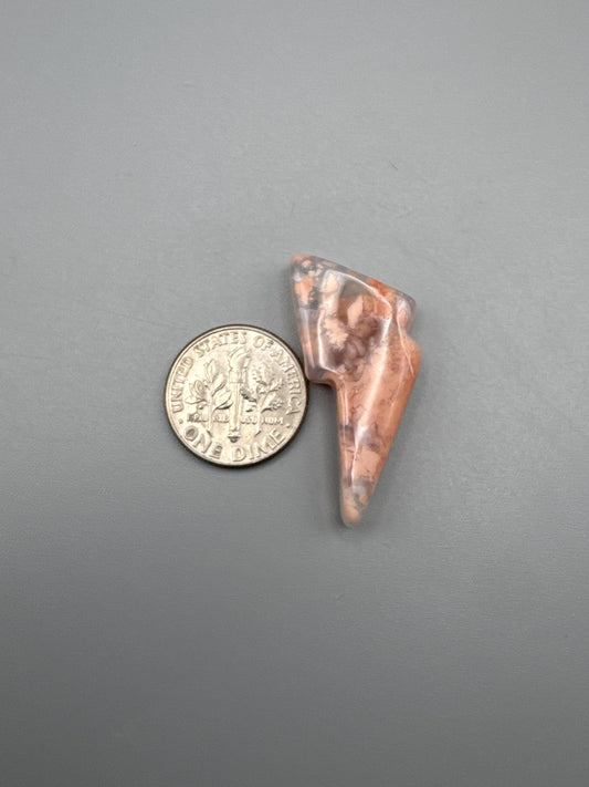 Cotton Candy Agate Lightning Bolt Cabochon