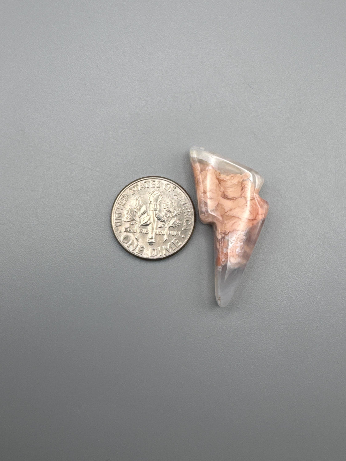 Cotton Candy Agate Lightning Bolt Cabochon