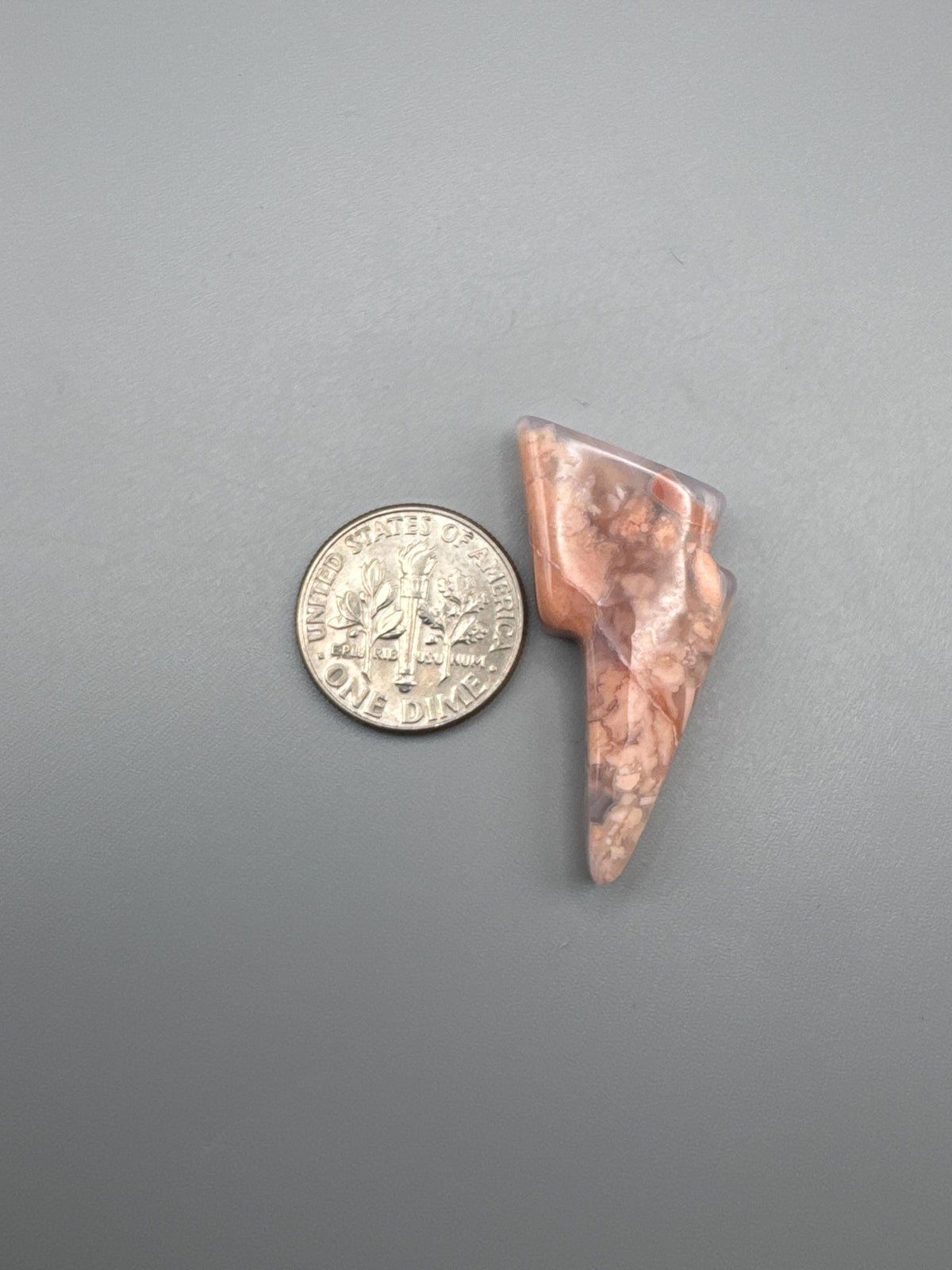 Cotton Candy Agate Lightning Bolt Cabochon