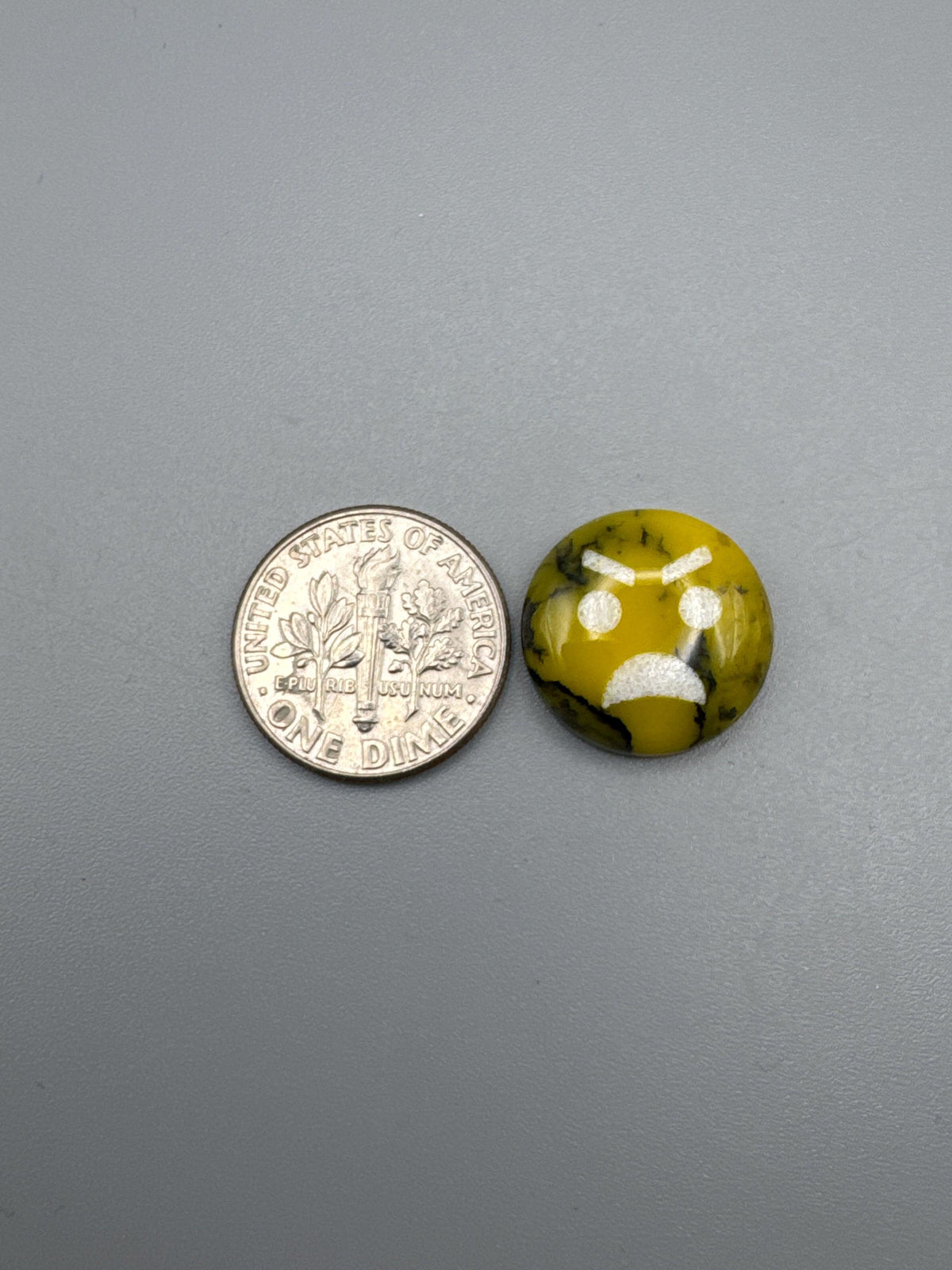 Emoji face Cabochon {reconstructed} stone