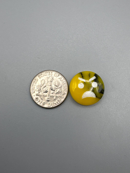 Emoji face Cabochon {reconstructed} stone