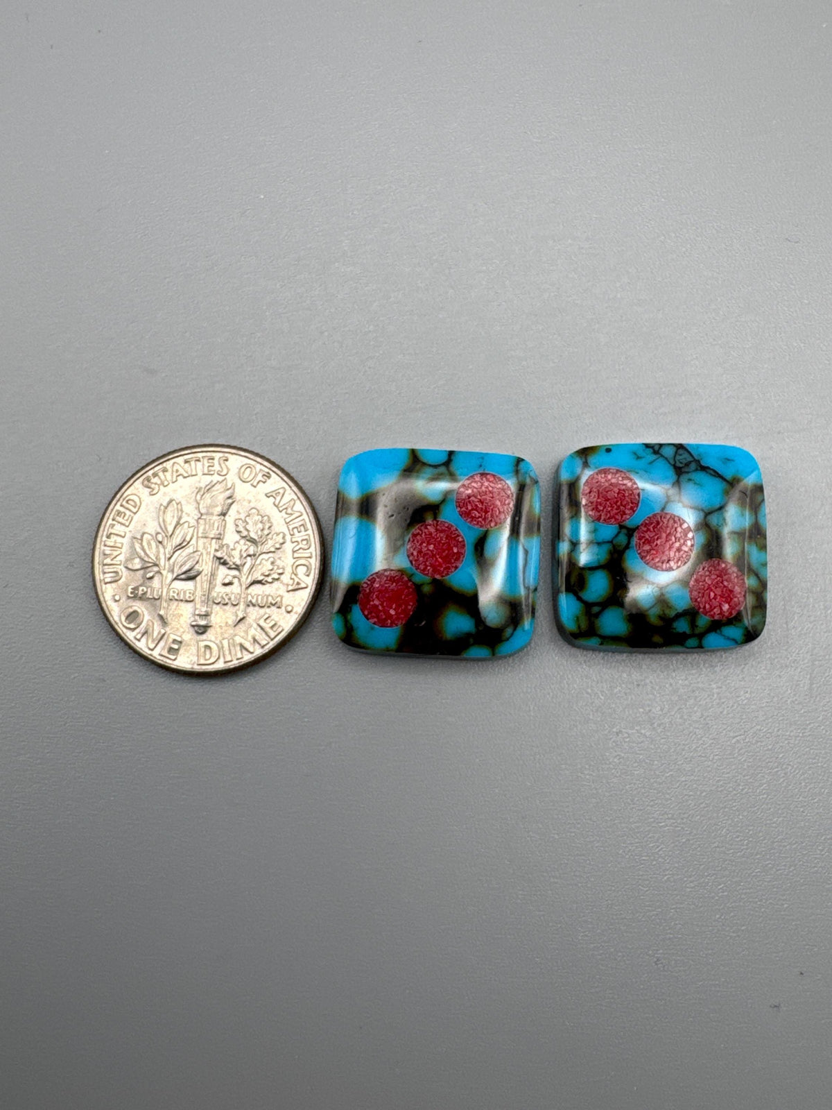Dice Cabochon inlay . Cabochon Dice set (reconstructed)