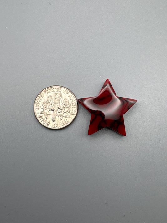 Bloody Basin Jasper red black matrix cabochon Star