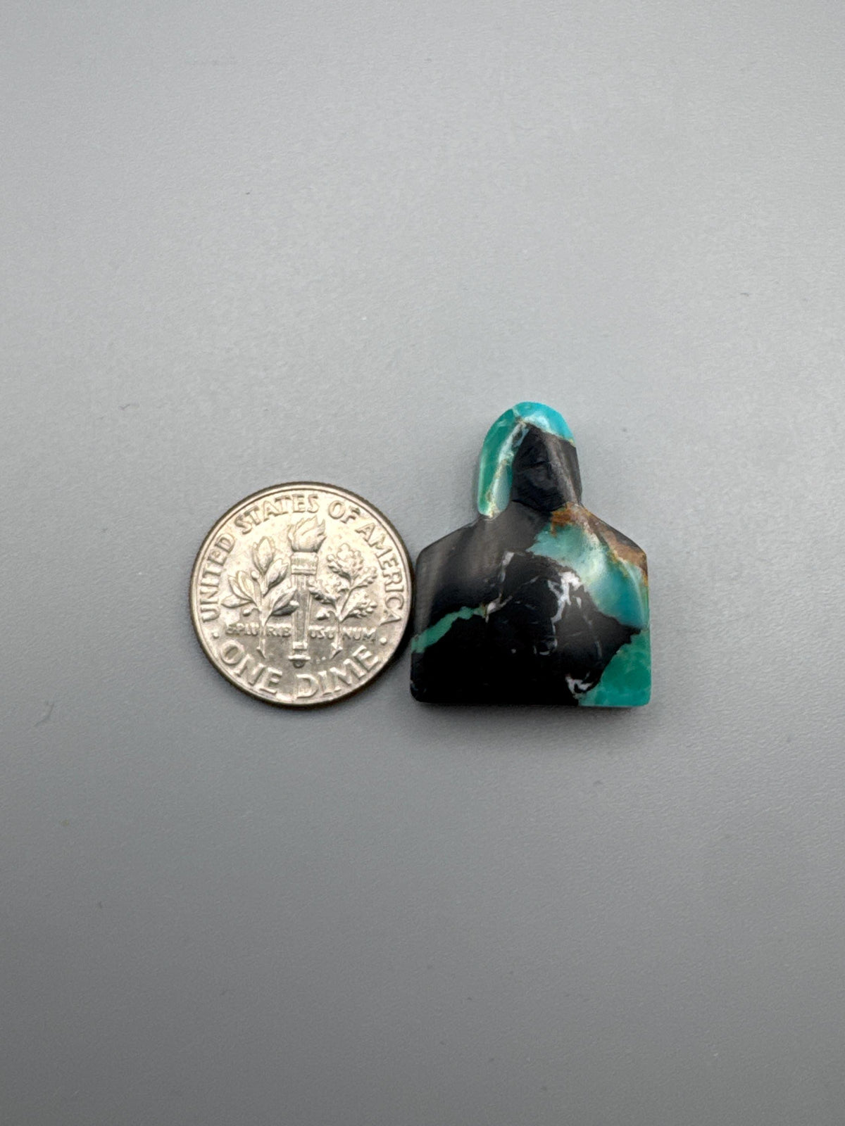 Kingman Turquoise Cabochon Cow Tag