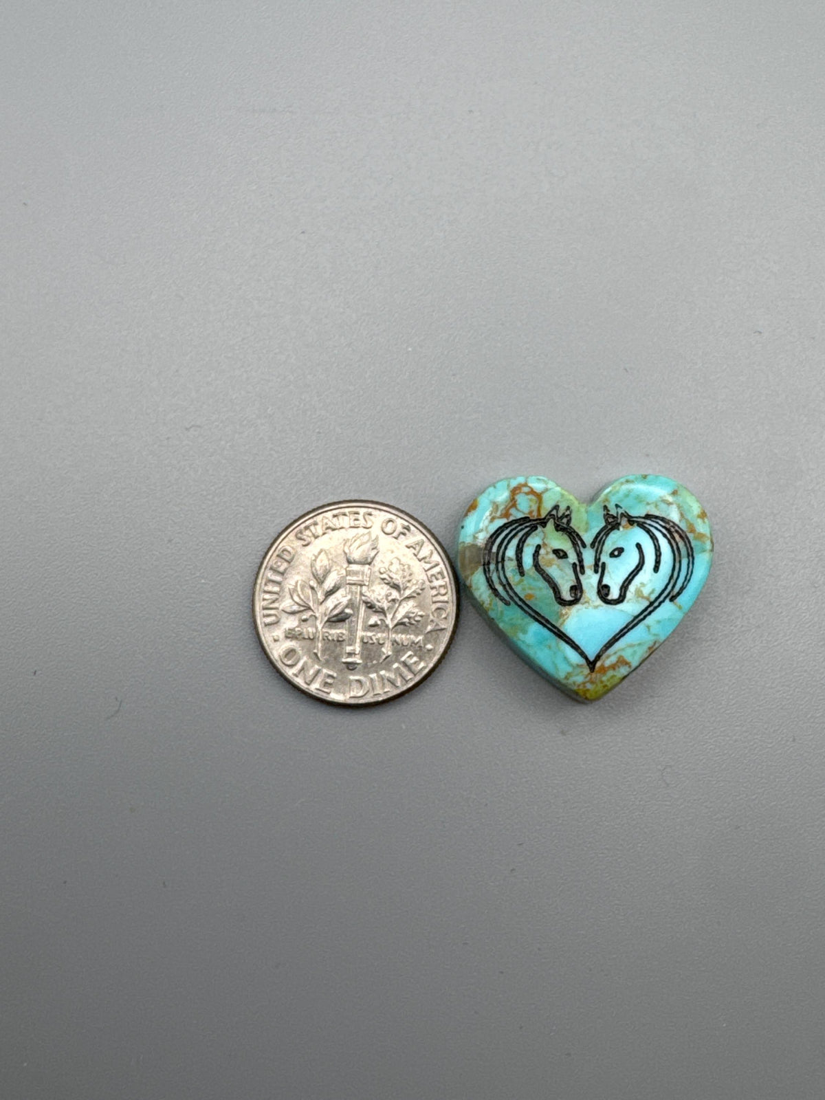 Kingman turquoise. Scrimshaw Cabochon