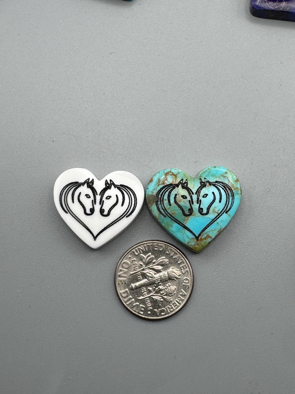 White. Scrimshaw Cabochon (reconstructed)