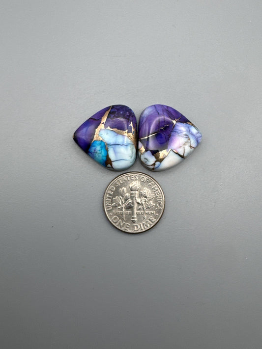 Kingman lavender Dahlia Cabochon set