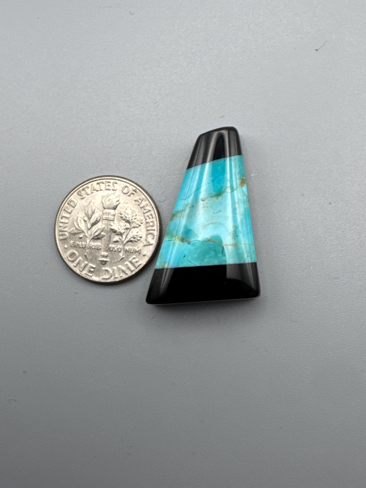Kingman Turquoise intarsia Cabochon