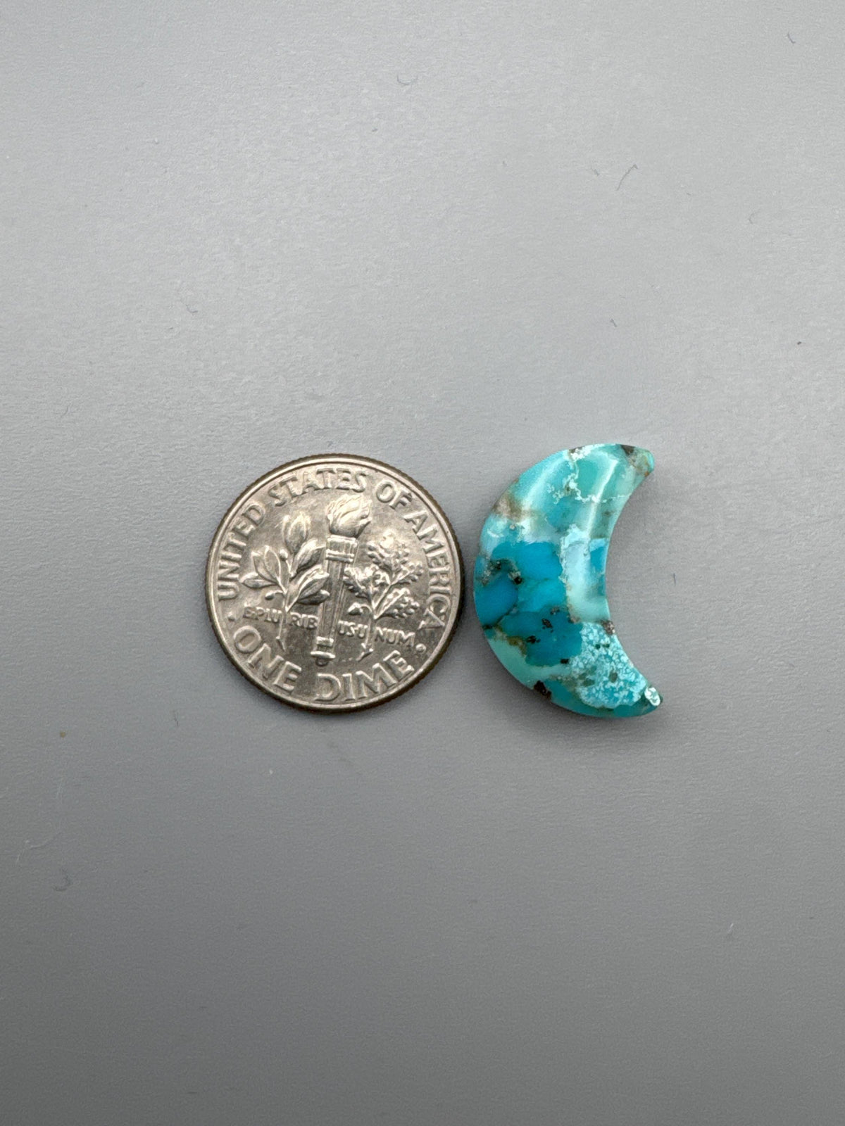 Kingman Turquoise Cabochon Moon