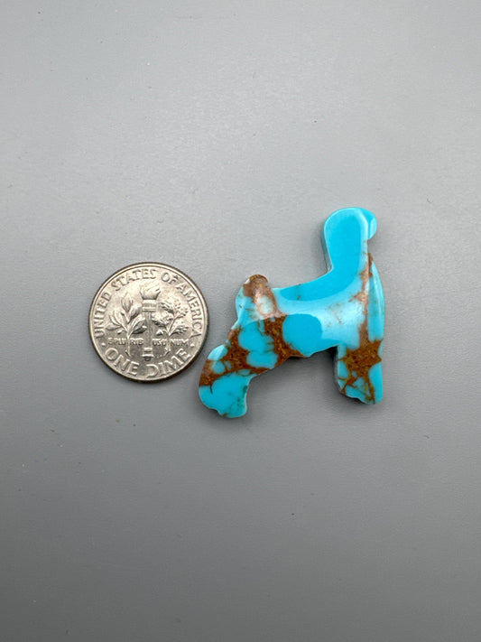 Blue/Blown Matrix. Cabochon Goat (reconstructed) Turquoise