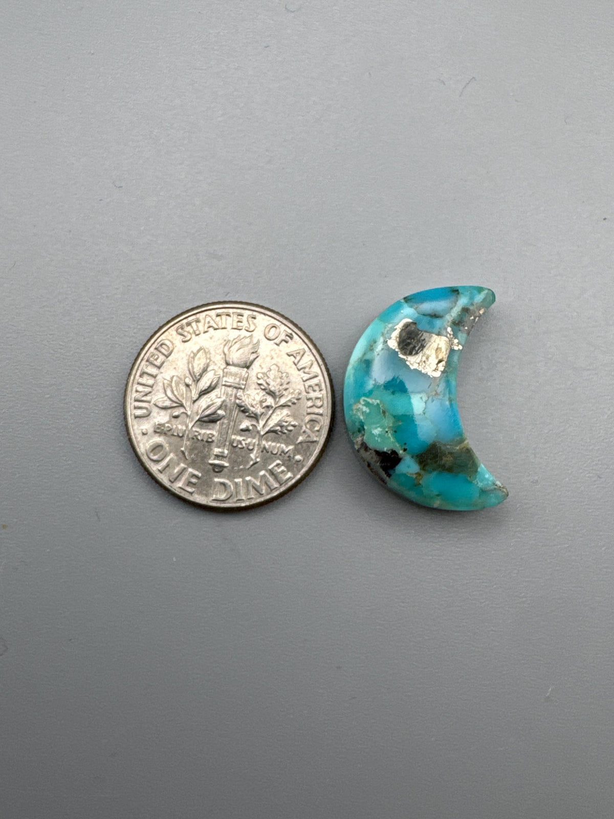Kingman Turquoise Cabochon Moon