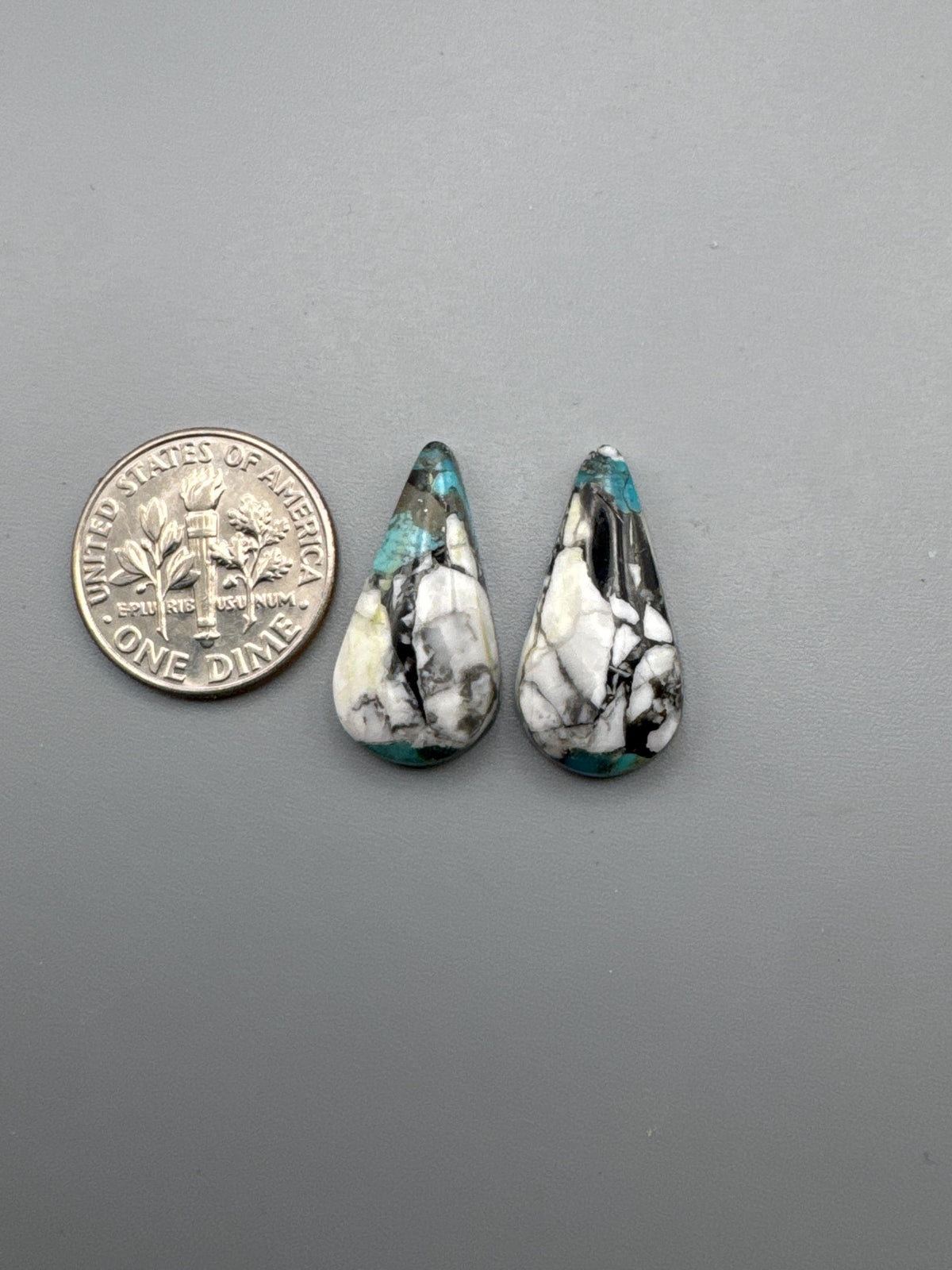 White Buffalo Turquoise Cabochon set
