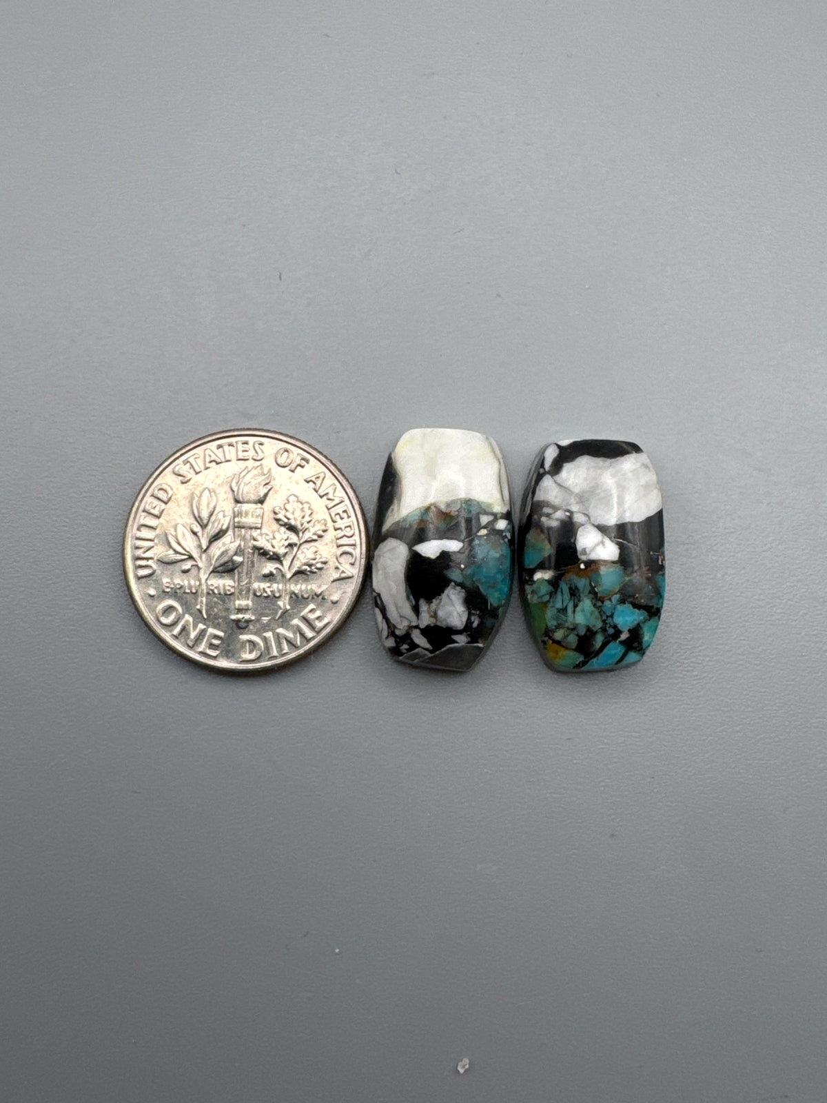 White Buffalo Turquoise Cabochon set