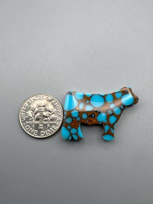 Blue/Blown Matrix. Cabochon Cow (reconstructed) stone