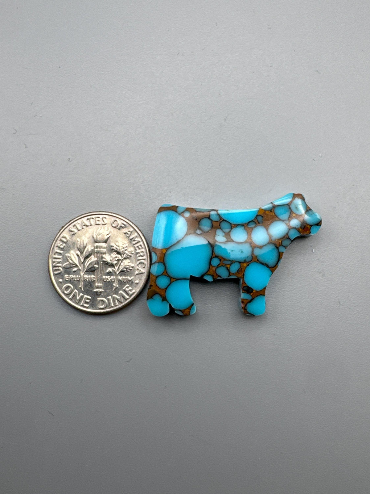 Blue/Blown Matrix. Cabochon Cow (reconstructed) stone