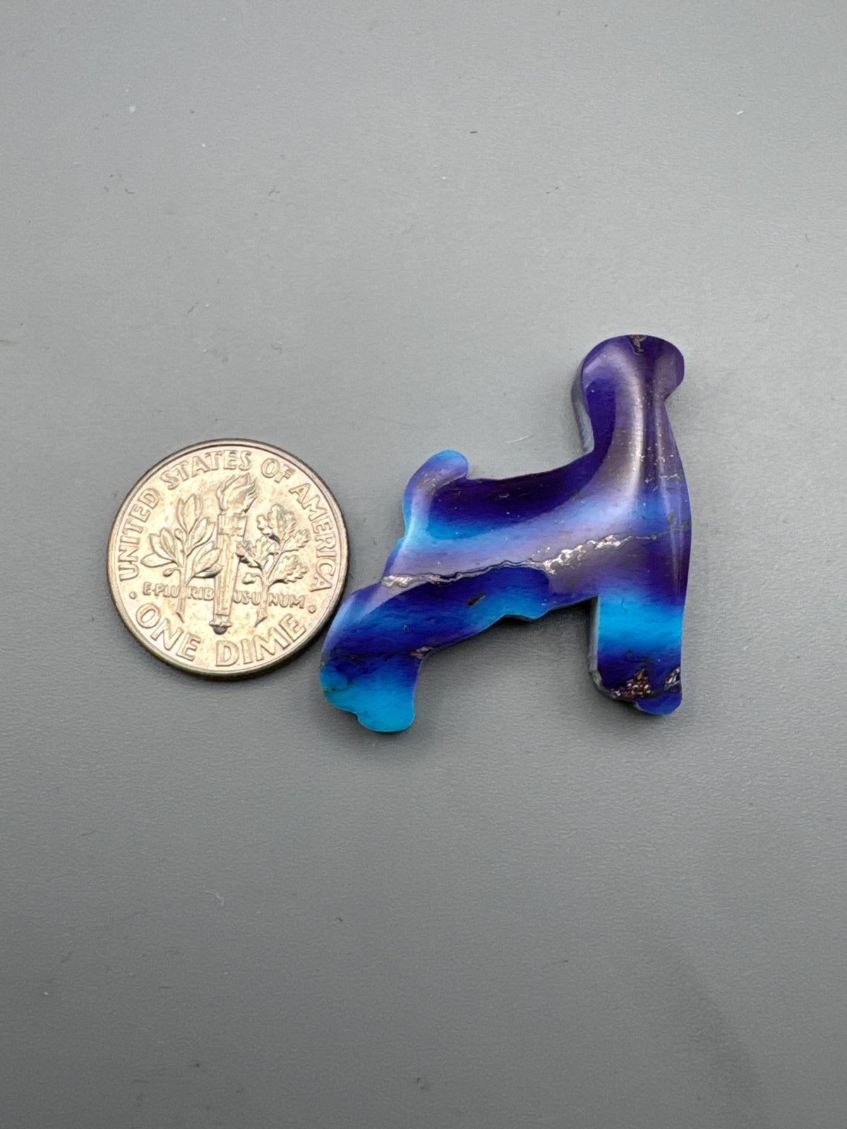 Purple/Bronze Matrix. Cabochon Goat (reconstructed)