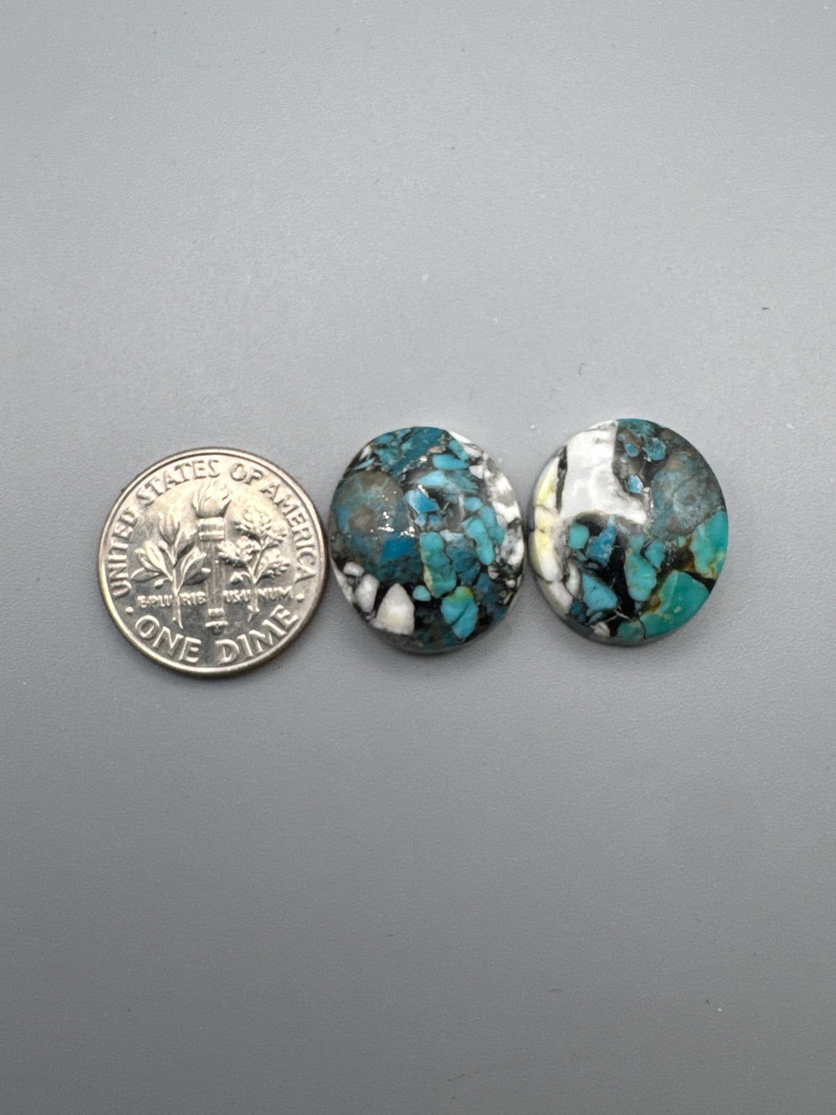 White Buffalo Turquoise Cabochon set