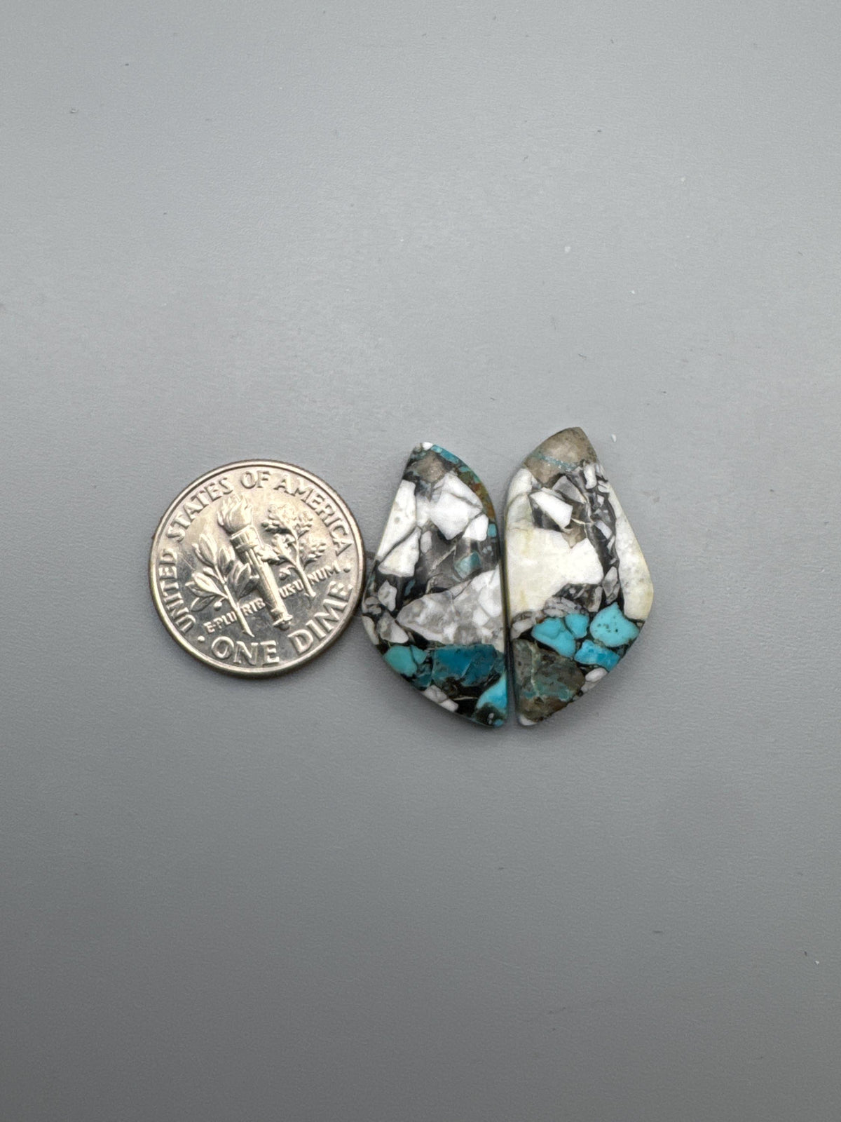 White Buffalo Turquoise Cabochon set