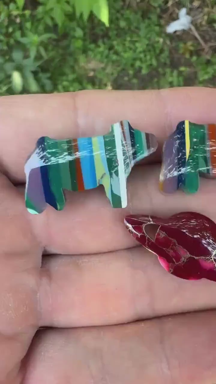 Red/white Cabochon Saturn  (reconstructed)