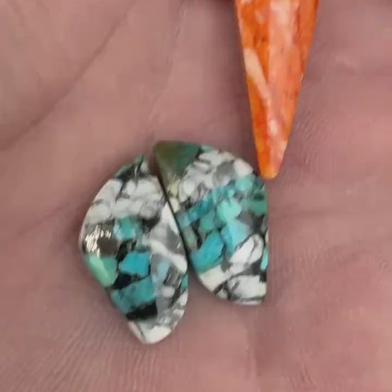 Mohave Purple Kingman Turquoise Lightning Bolt Cabochon