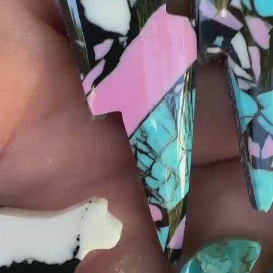 Kingman Turquoise Cabochon Moon