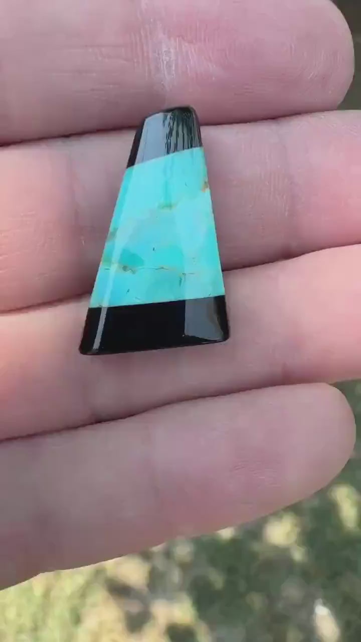 Kingman Turquoise intarsia Cabochon